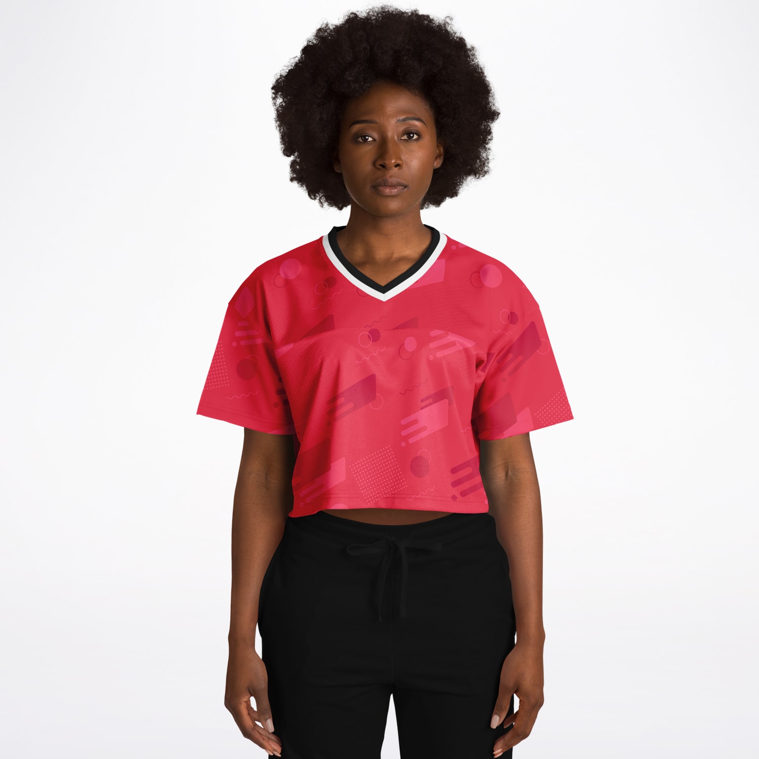 Cropped Football Jersey - AOP