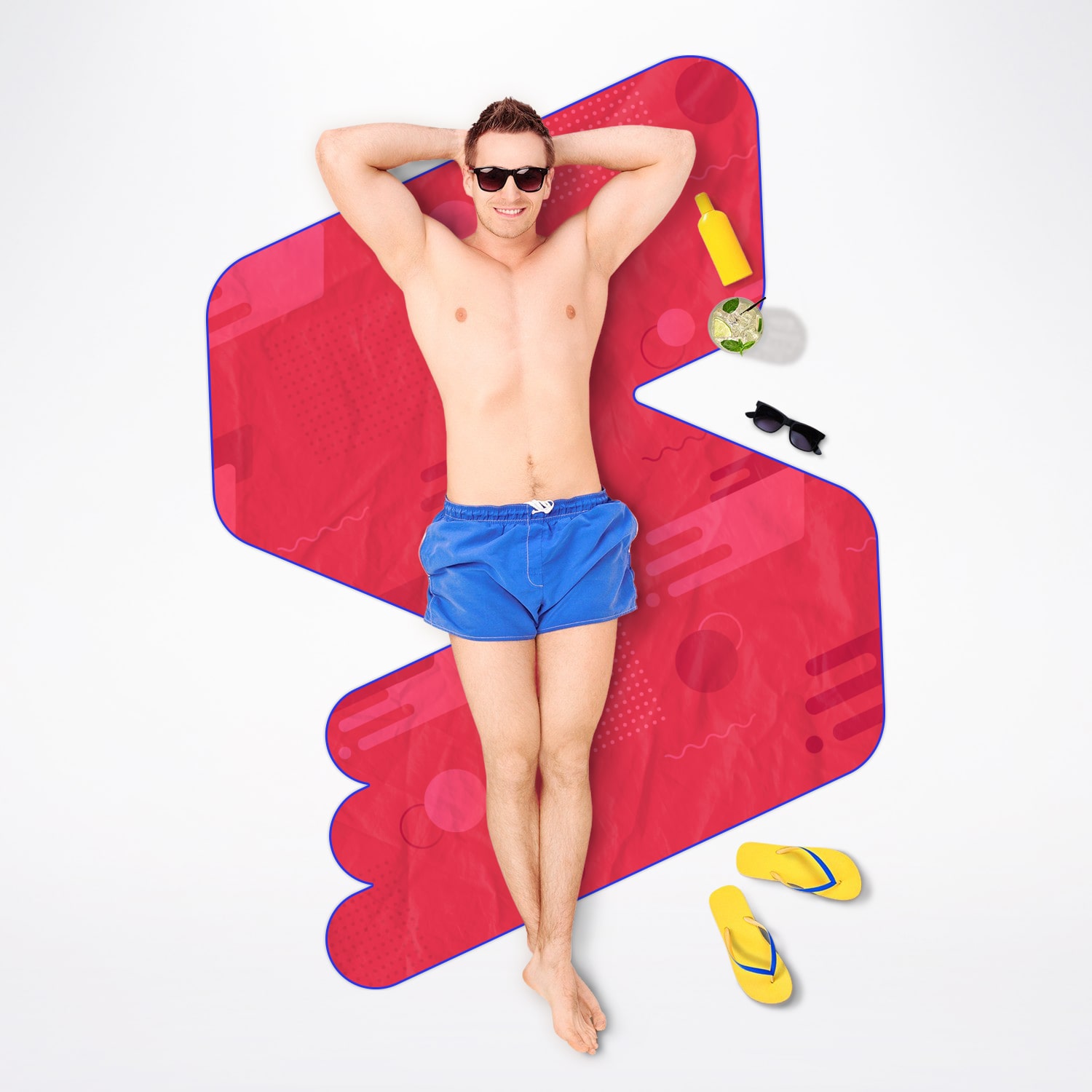 Freeform Beach Towel - AOP