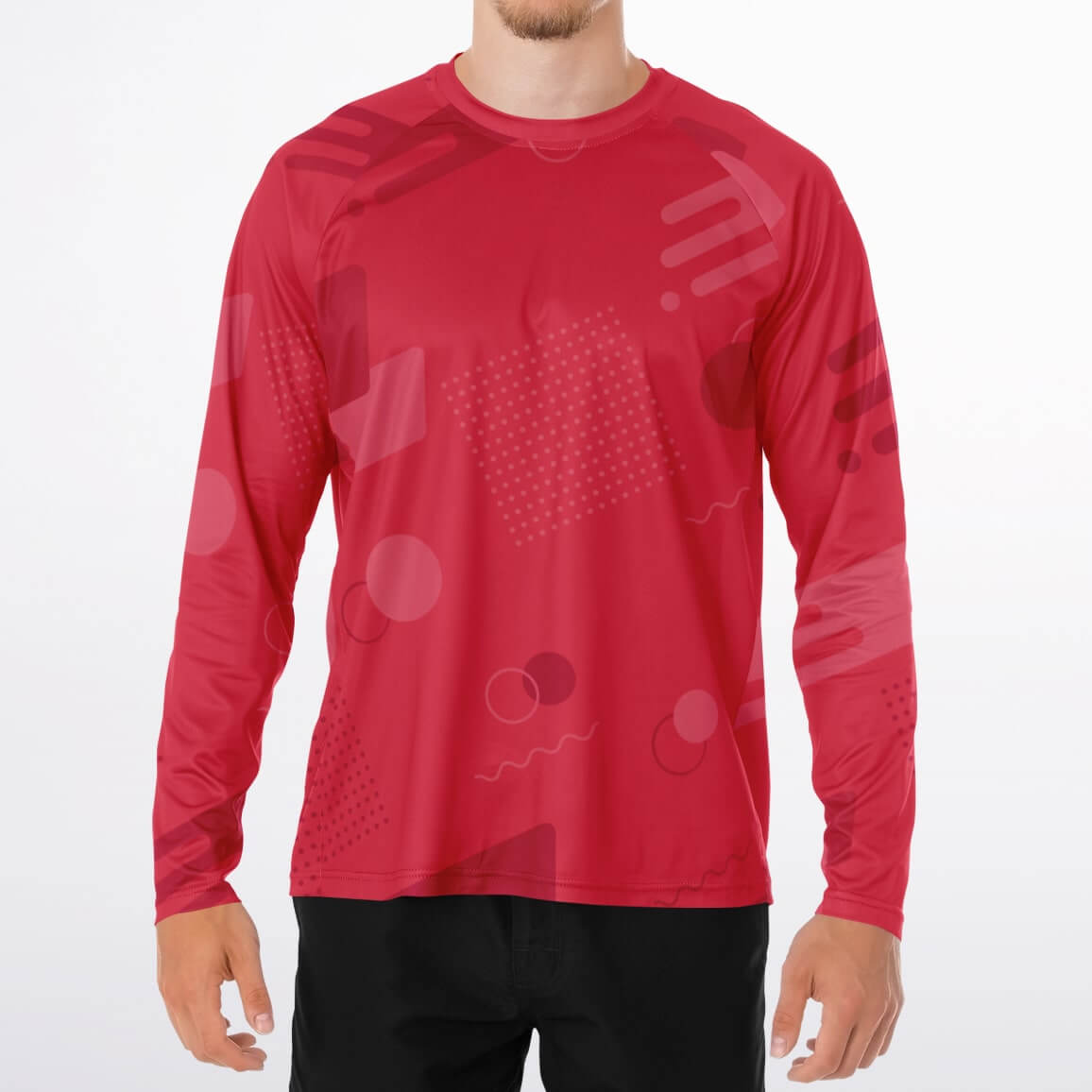 Men's Long Sleeve Performance Shirt - AOP